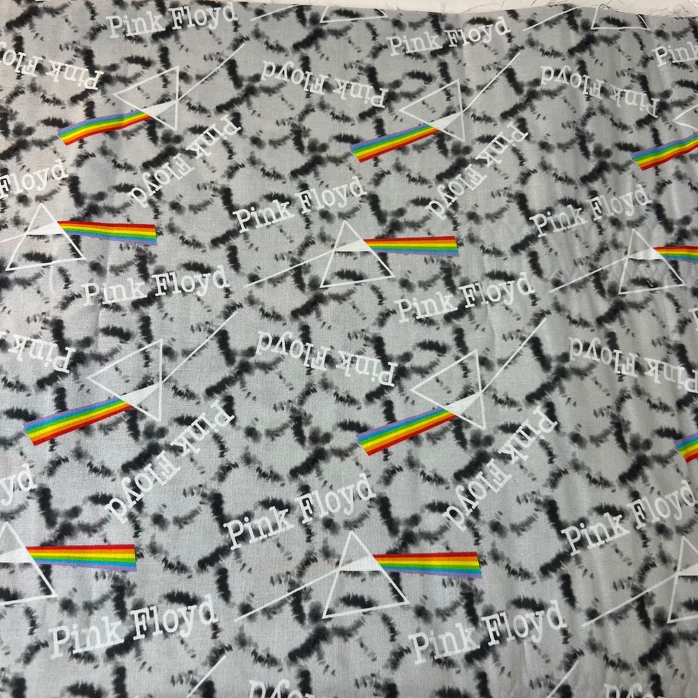 Pink Floyd Dark Side of the Moon Tie Dye Fabric 44in x 1.5yd Cotton P74036 2021